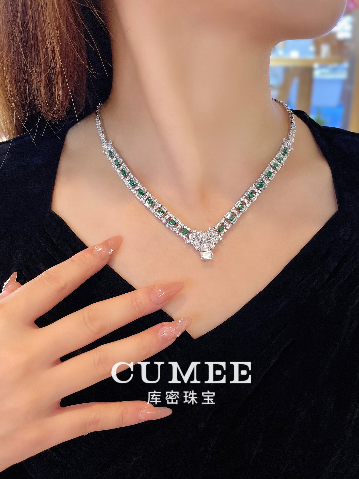 Cumee Vintage Dainty Pink Chalcedony Pendant Necklace Women 925 Sterling Silver CZ Gemstone Gold Plated