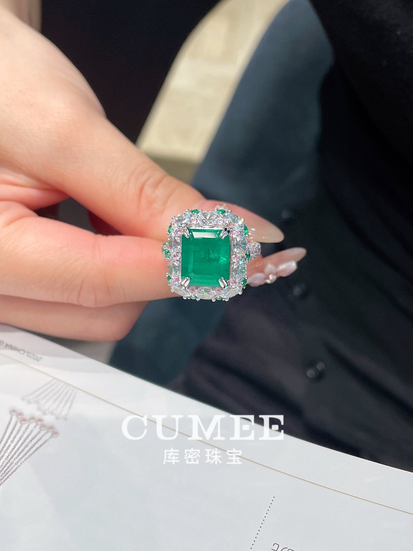 Created Gemstone Ring for Women 925 Sterling Silver Ring for Women Promise Ring for Her Engagement Ring Anniversary