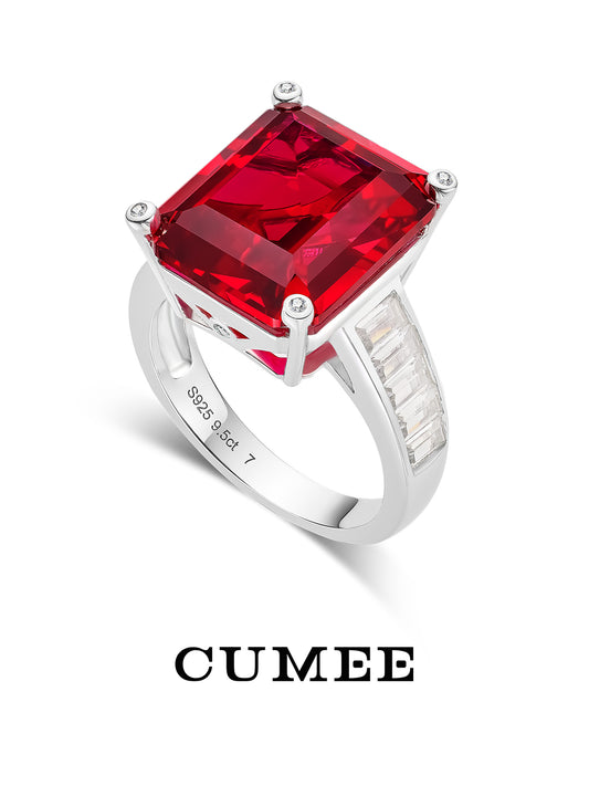 CUMEE 925 Silver Jewelry set Personalized, Cultivated Synthetic Emerald Earring for Women Jewelry , 18K Yellow Gold-plated